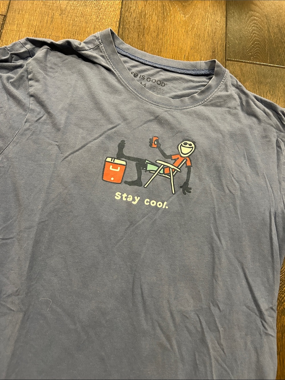 Life Is Good Men's Stay Cool Graphic Tee - Slate Blue